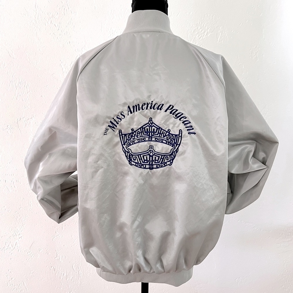 Vintage Rare Miss America Pageant Satin Bomber Jacket